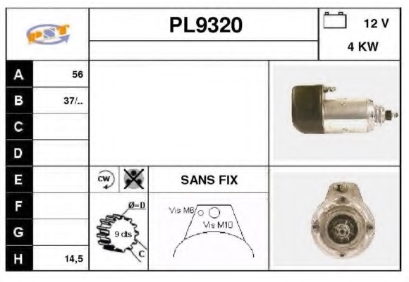 SNRA PL9320 Starter